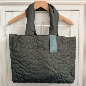 Wild Fable Olive Quilted Puffy Tote Bag - NWT
